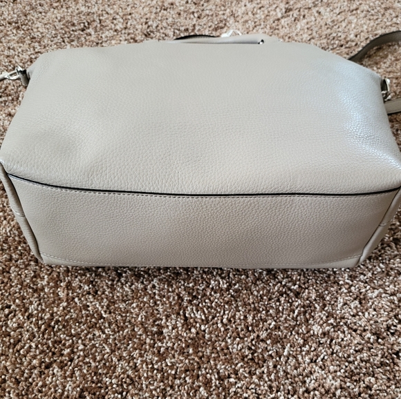 Tory Burch French Gray Leather Satchel with Shoulder Strap NWOT - Picture 7 of 9